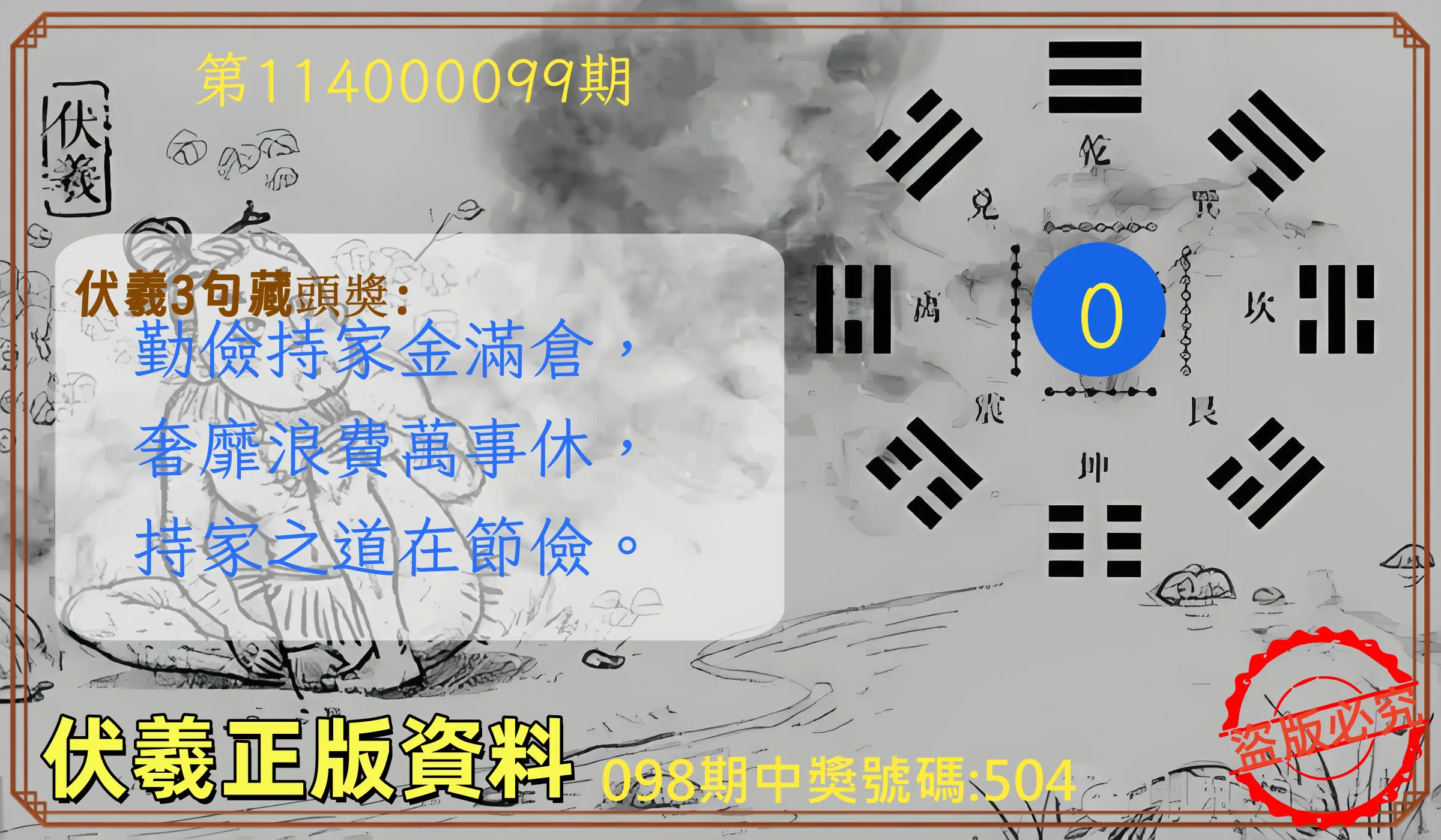 3星彩第114000099期伏羲正版資料