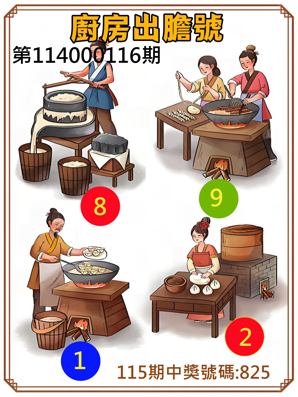 3星彩第114000116期廚房出膽號