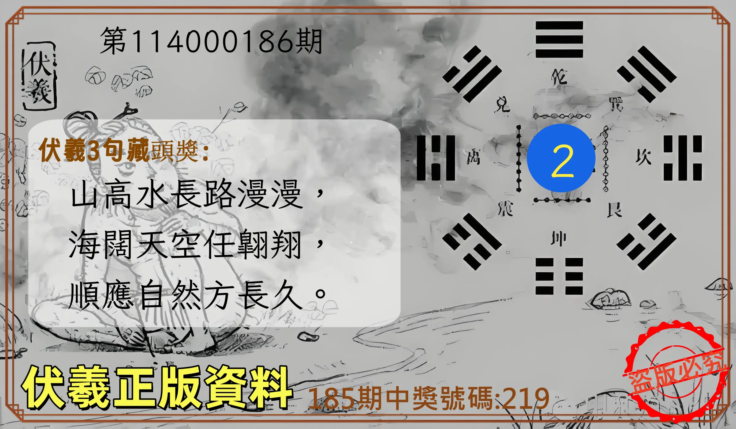 3星彩第114000186期(08/01)伏羲正版資料
