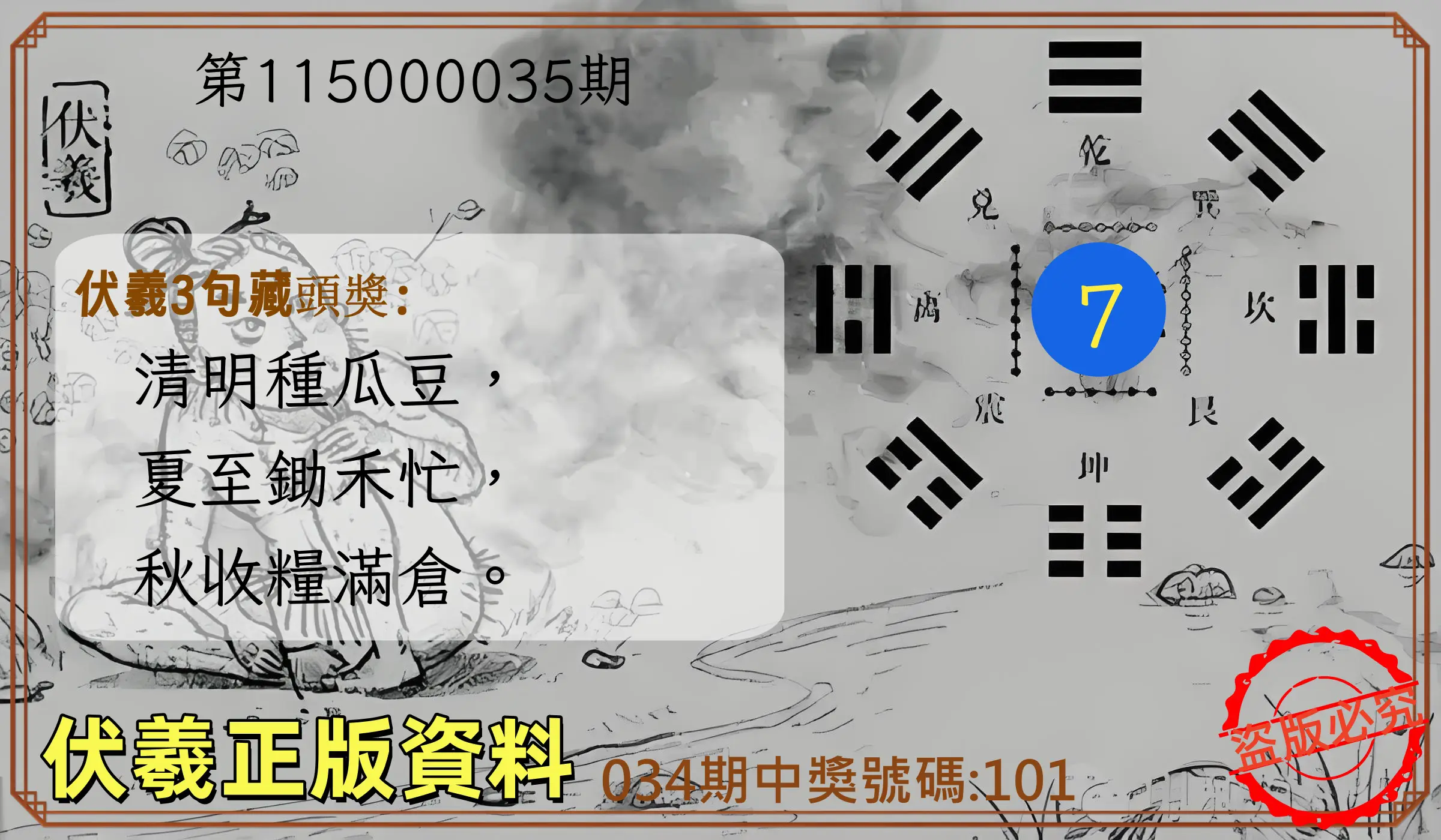 3星彩第115000035期(02/10)伏羲正版資料