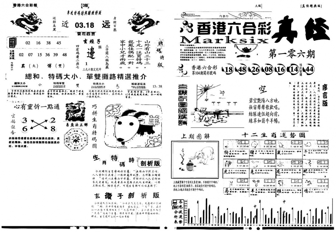 六合彩106期另真经A(黑白)