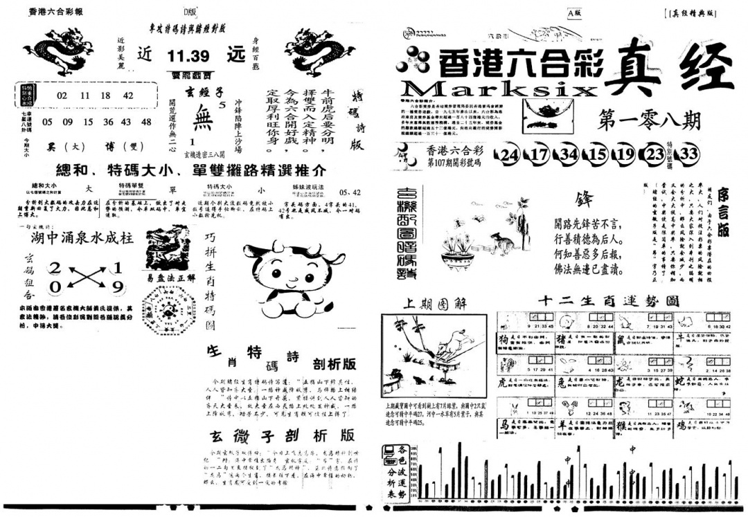 六合彩108期另真经A(黑白)