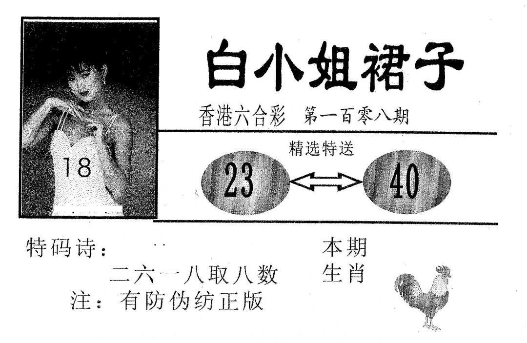 六合彩108期白姐裙子(黑白)
