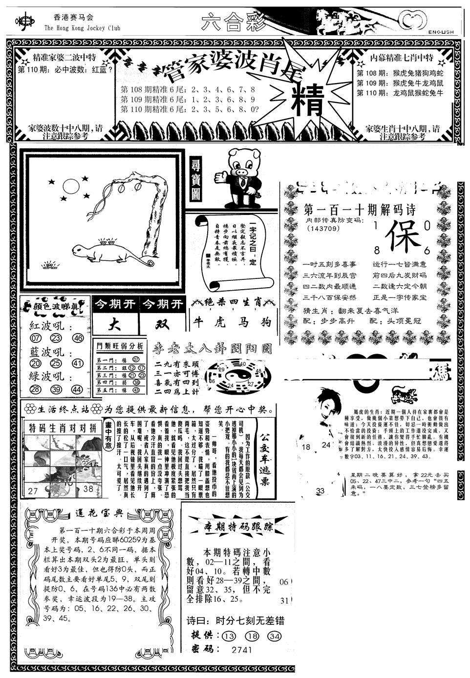 六合彩110期管家婆-波肖尾版(热)(黑白)