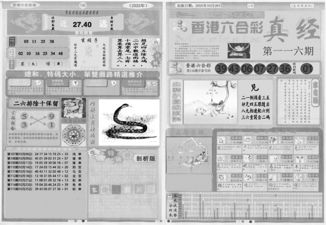 六合彩116期真经A(黑白)