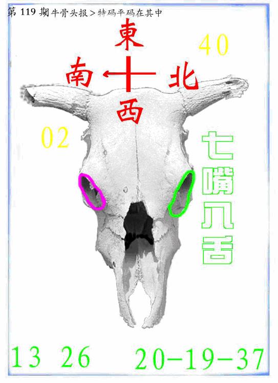 六合彩119期牛派系列7(黑白)