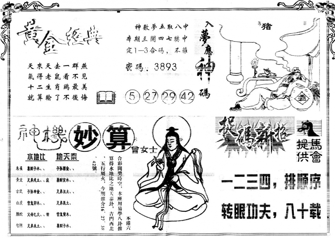 六合彩119期另版老版曾女士B(黑白)