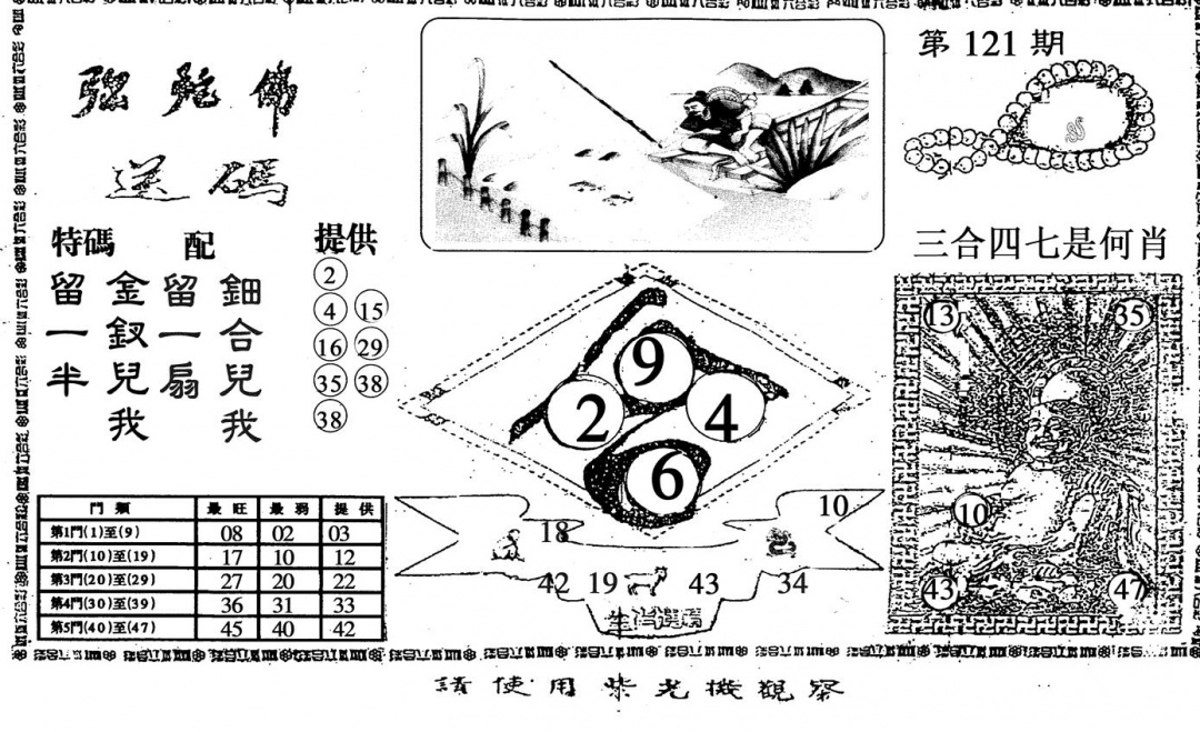 六合彩121期弥陀佛(黑白)