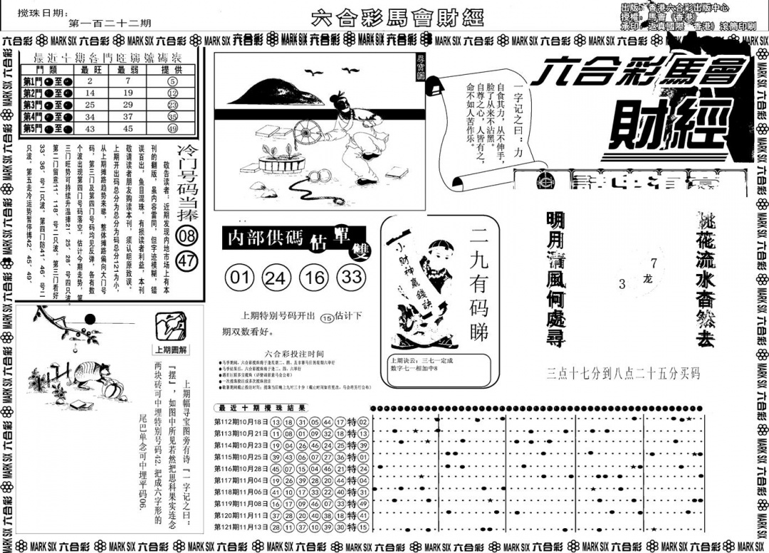 六合彩122期另版马会财经A(黑白)