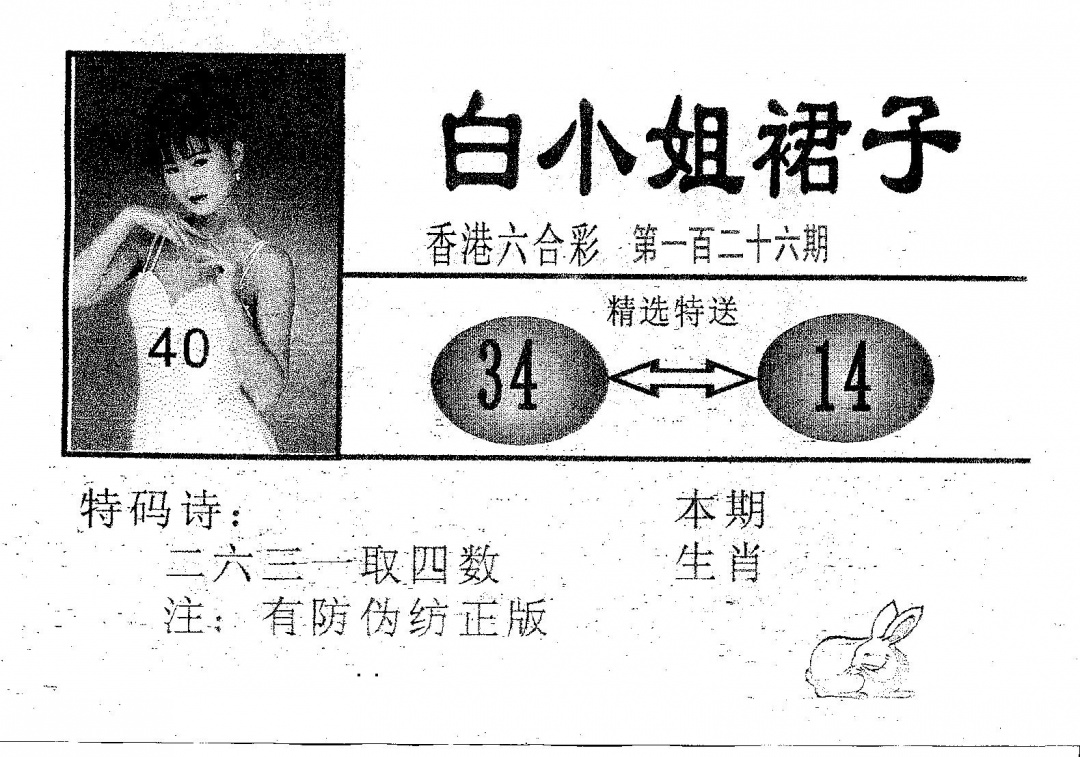 六合彩126期白姐裙子(黑白)