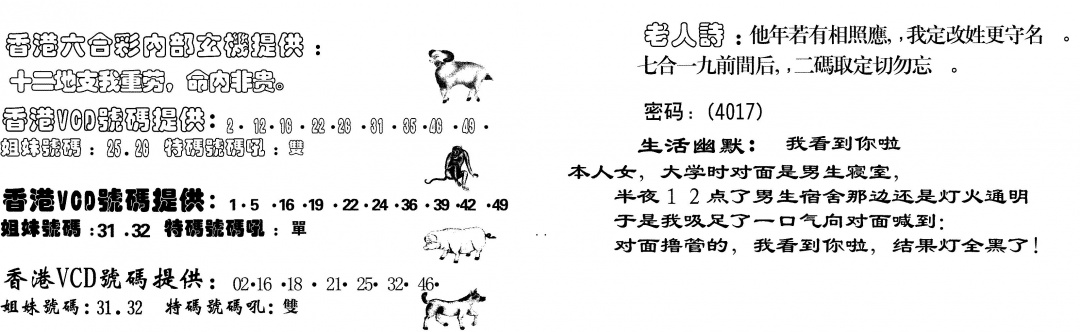 六合彩131期当日跑狗(黑白)