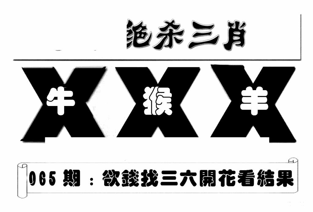 六合彩065期特连王(新图)(黑白)