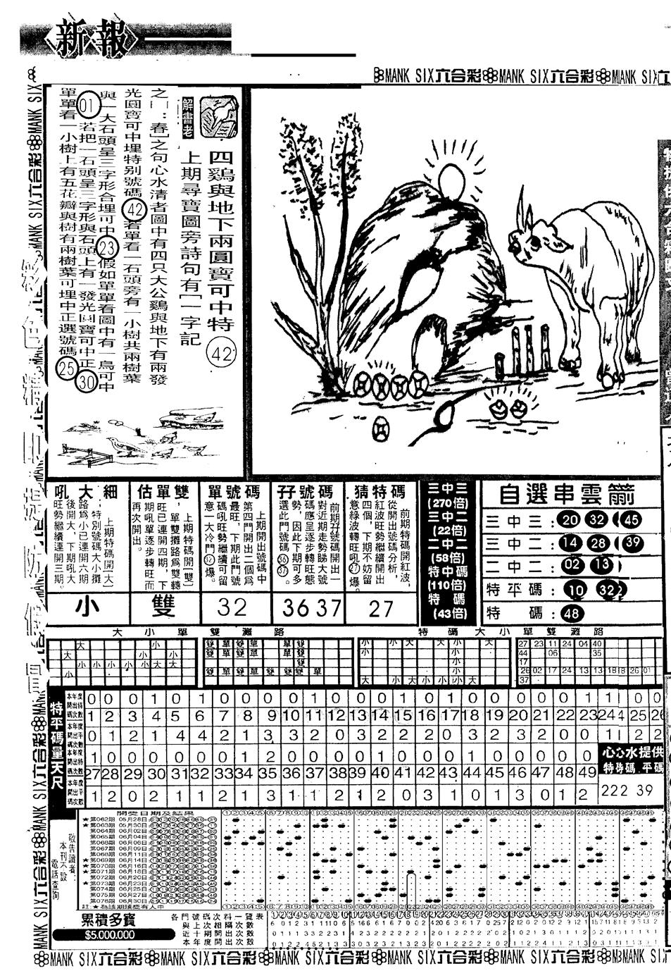 六合彩077期假新报跑狗A(黑白)