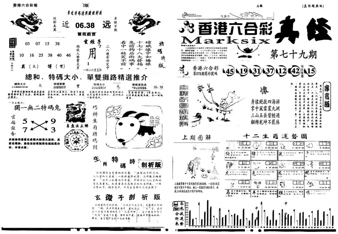 六合彩079期另真经A(黑白)