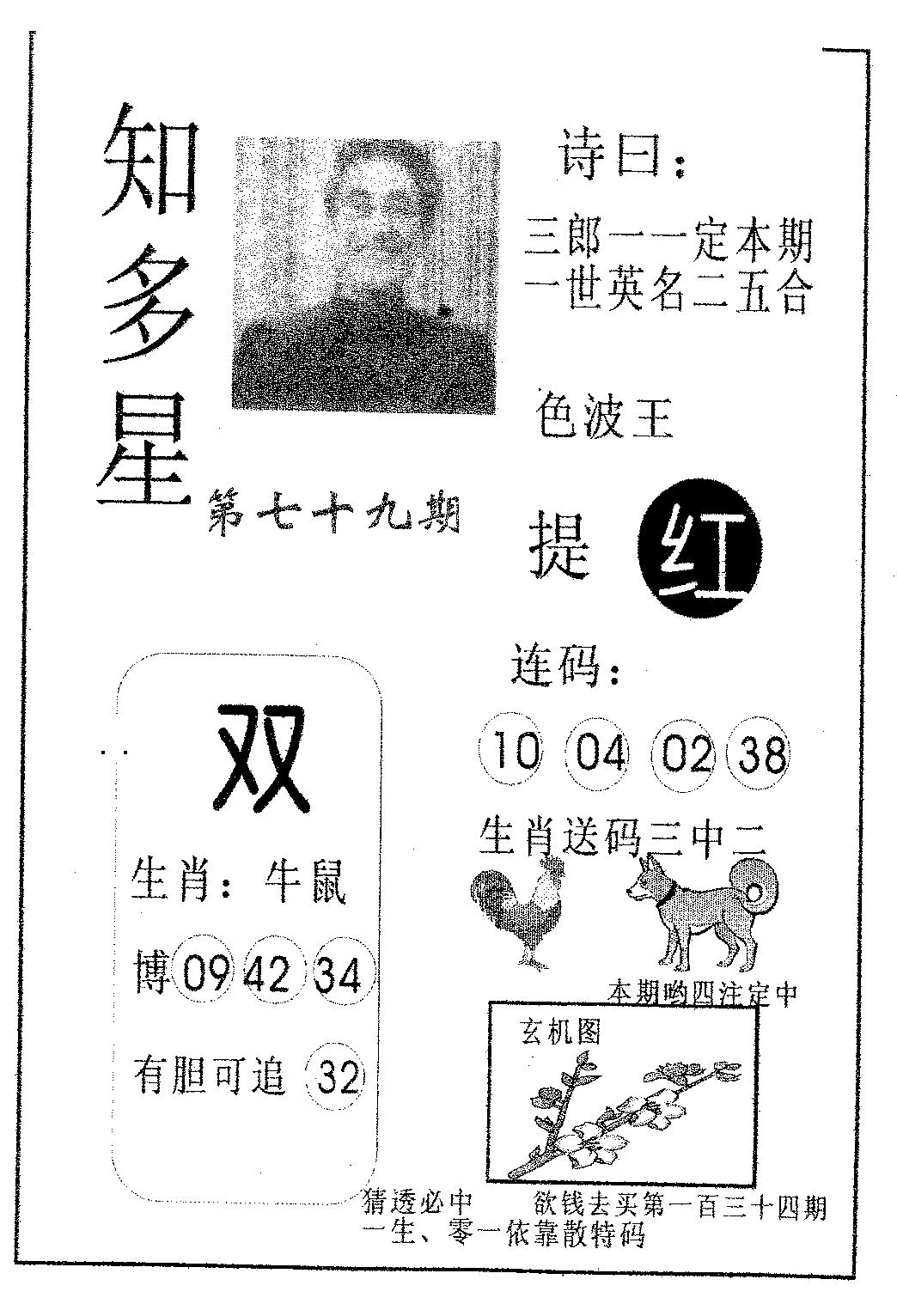 六合彩079期知多星(黑白)