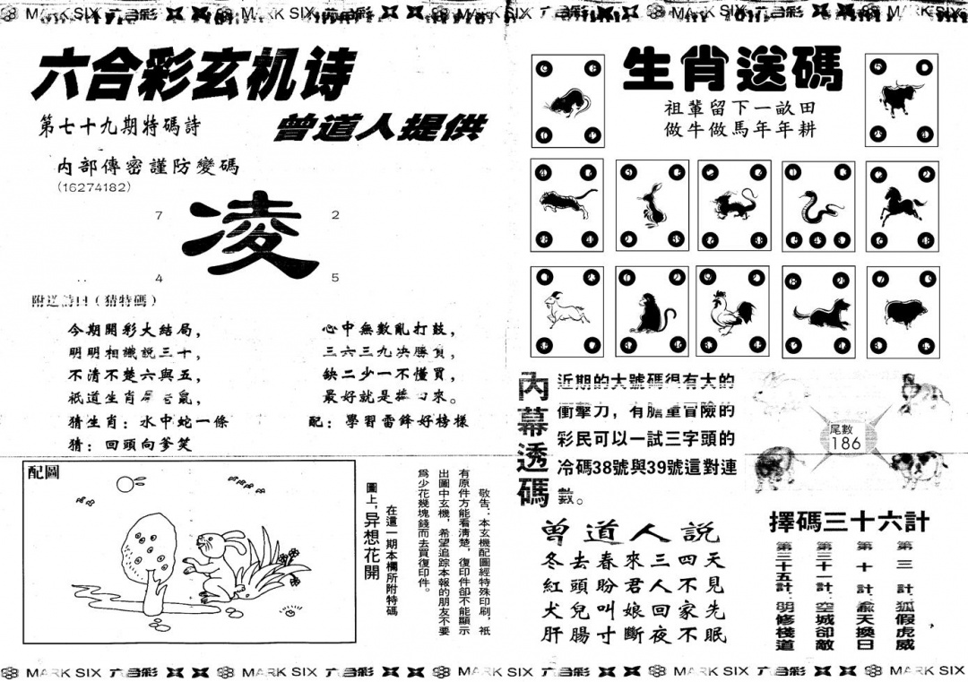 六合彩079期另新内幕B(黑白)