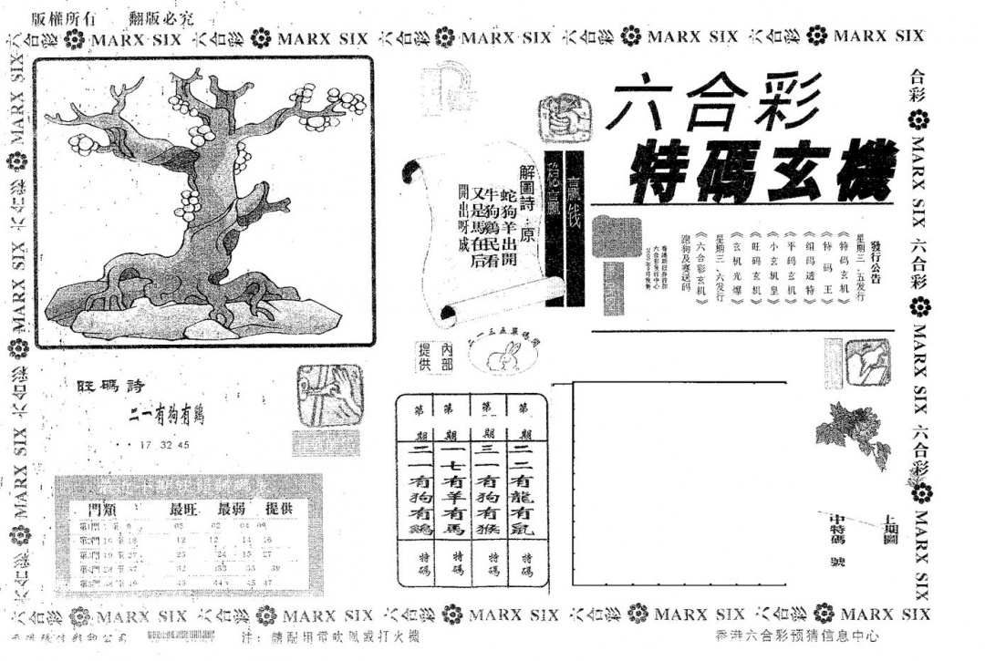 六合彩081期特码玄机(黑白)