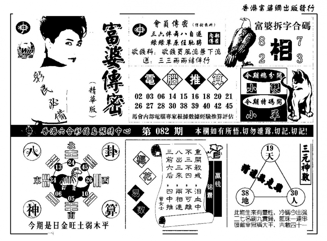六合彩082期富婆传密(新料)(黑白)