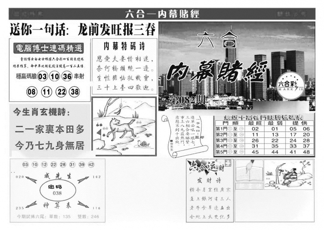六合彩082期内幕赌经(特准)(黑白)