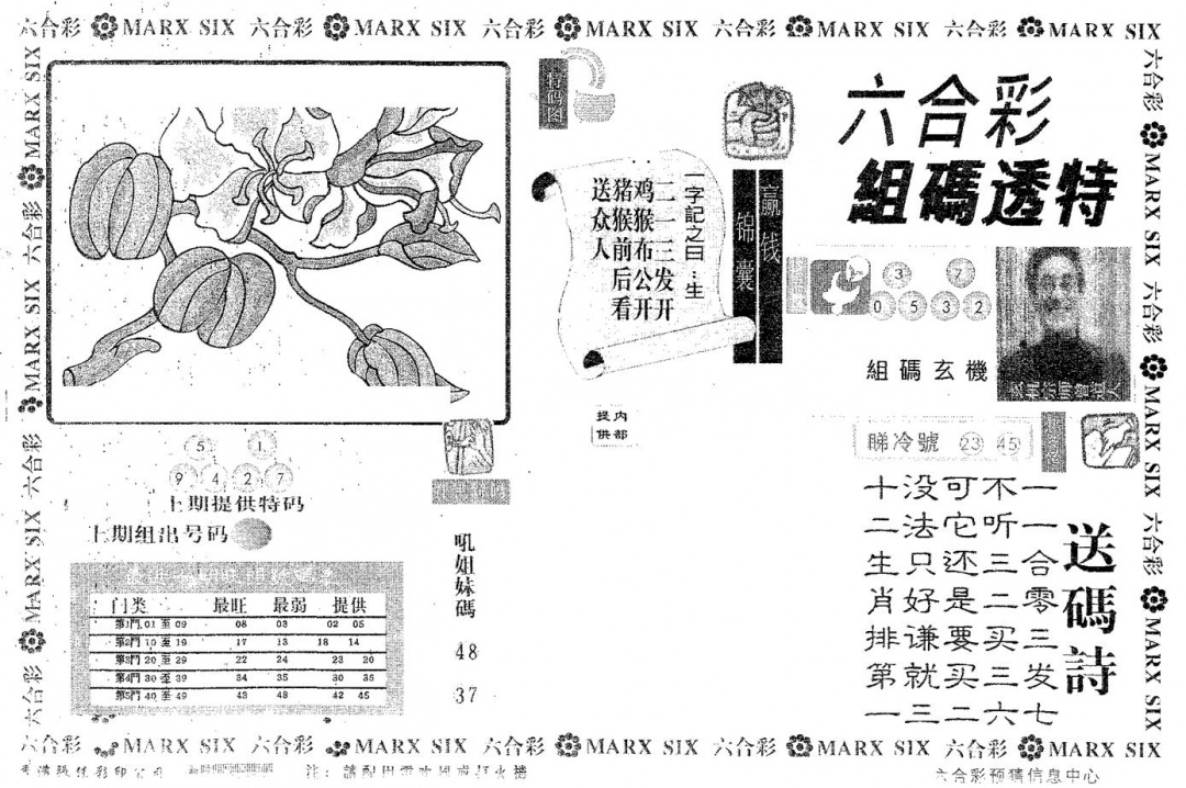 六合彩083期组码透特(黑白)