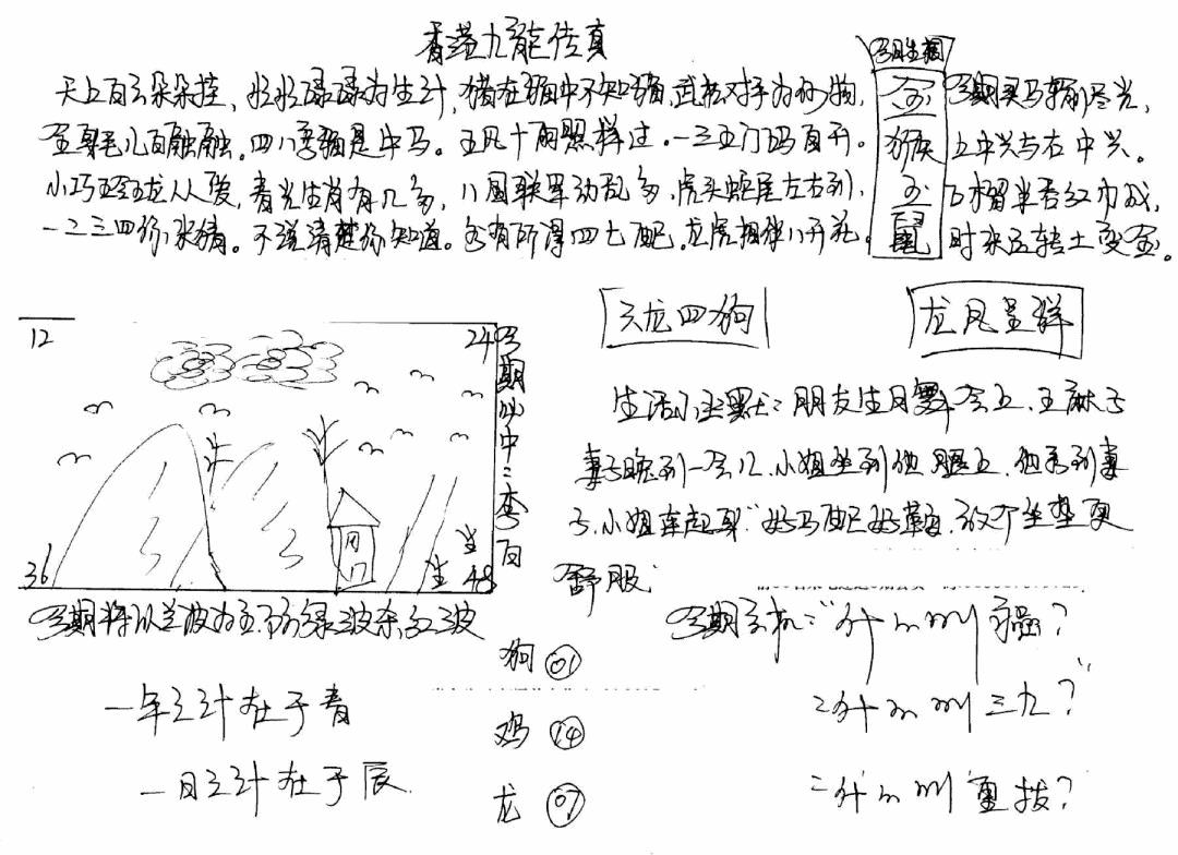 六合彩086期手写九龙内幕B(黑白)
