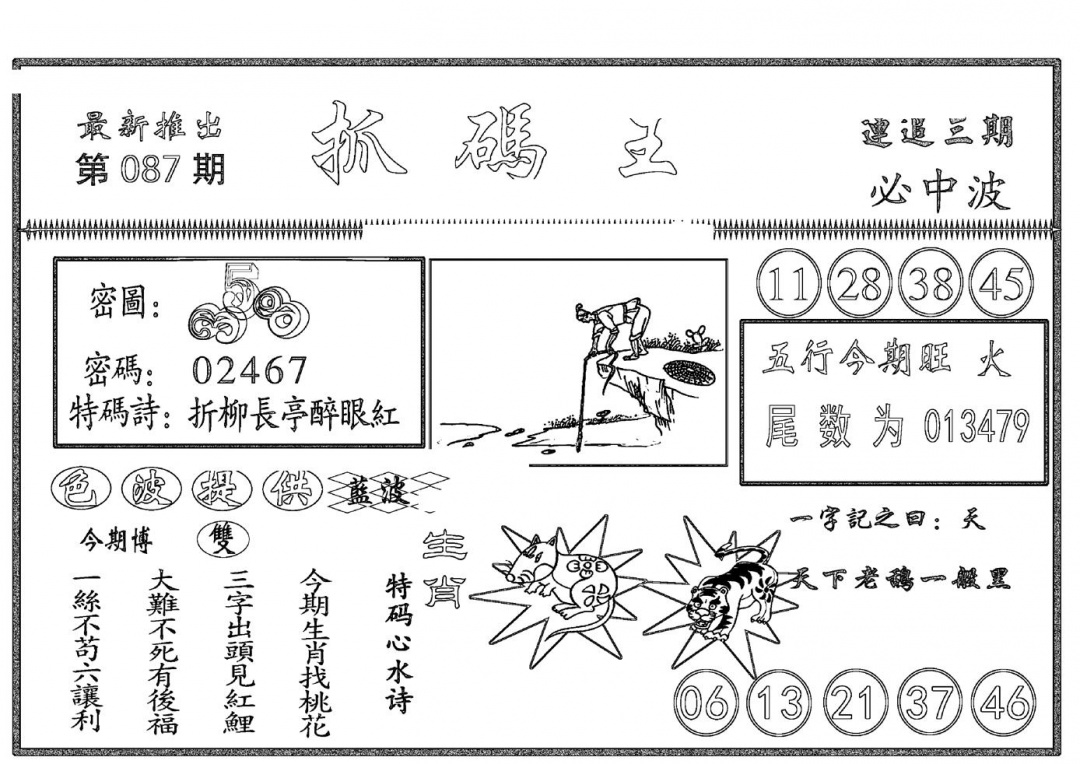 六合彩087期抓码王(黑白)