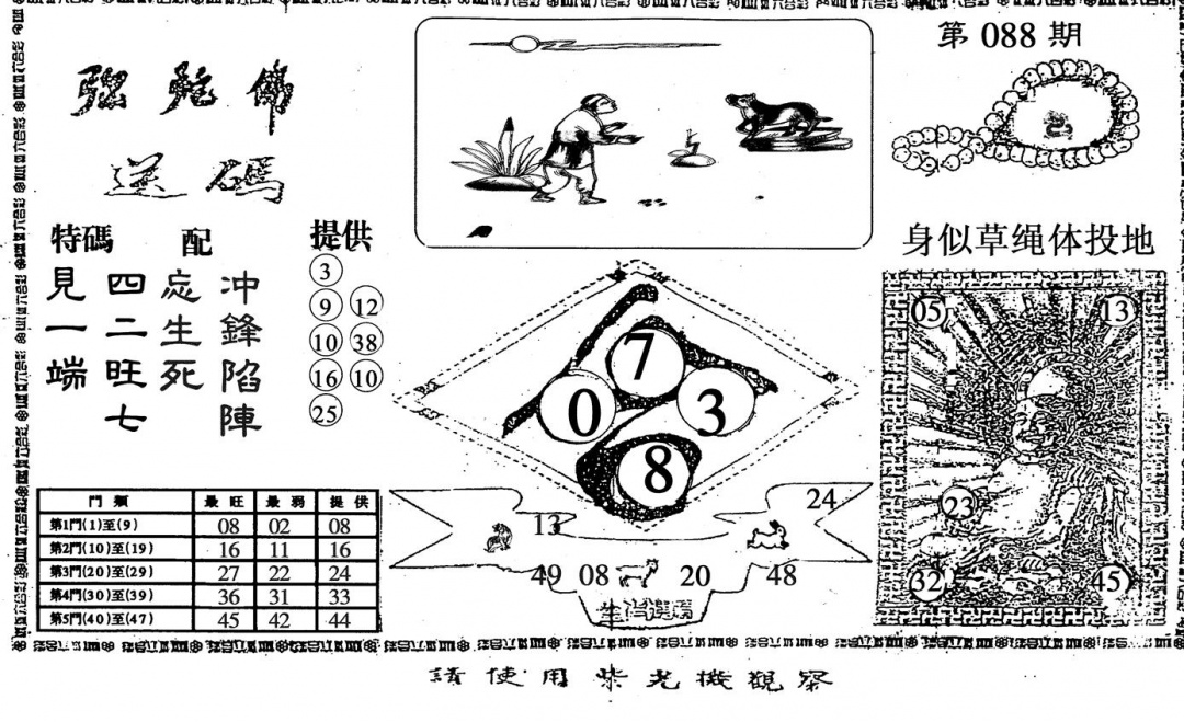 六合彩088期弥陀佛(黑白)