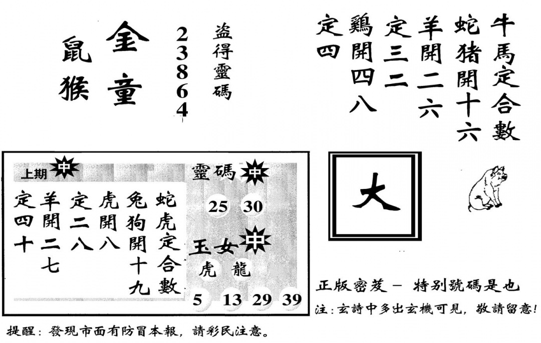 六合彩088期城市都鼠王(黑白)