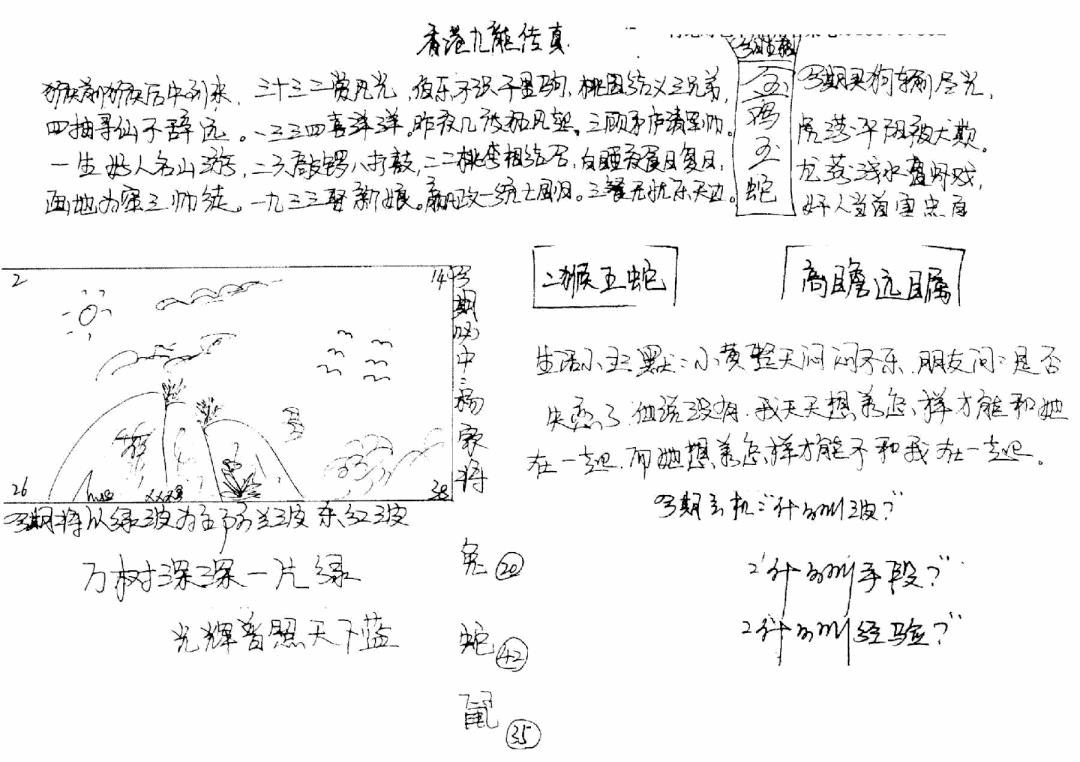 六合彩094期手写九龙内幕B(黑白)