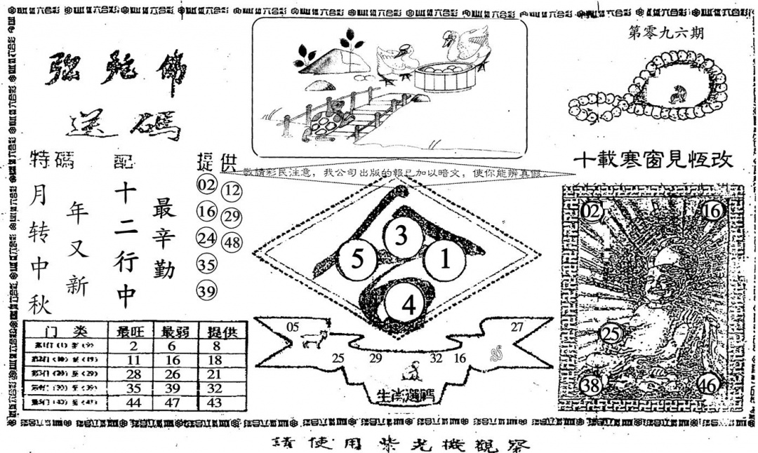 六合彩096期老弥陀佛(黑白)