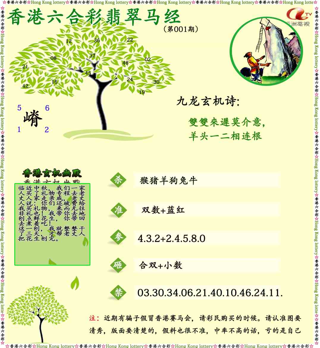六合彩001期翡翠马经