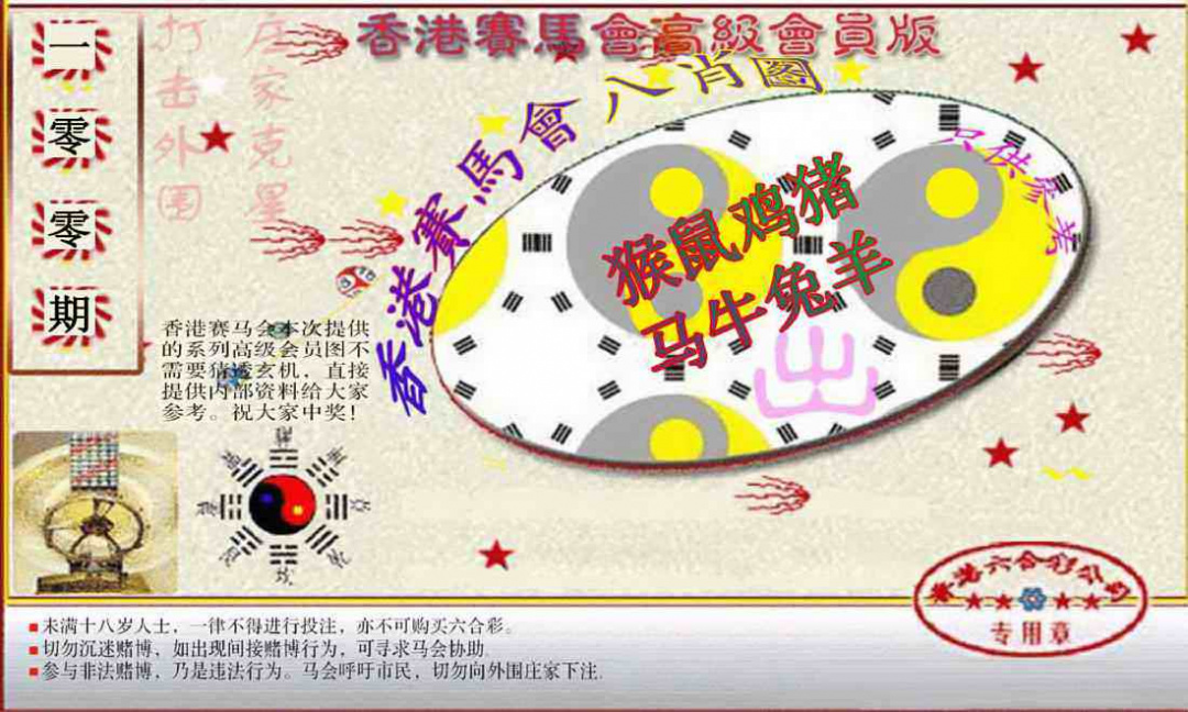 六合彩100期赛马会高级八肖图(新）