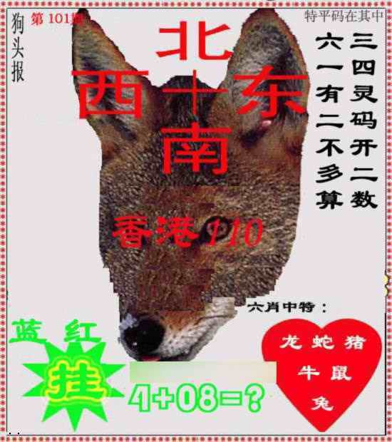 六合彩101期狗头报