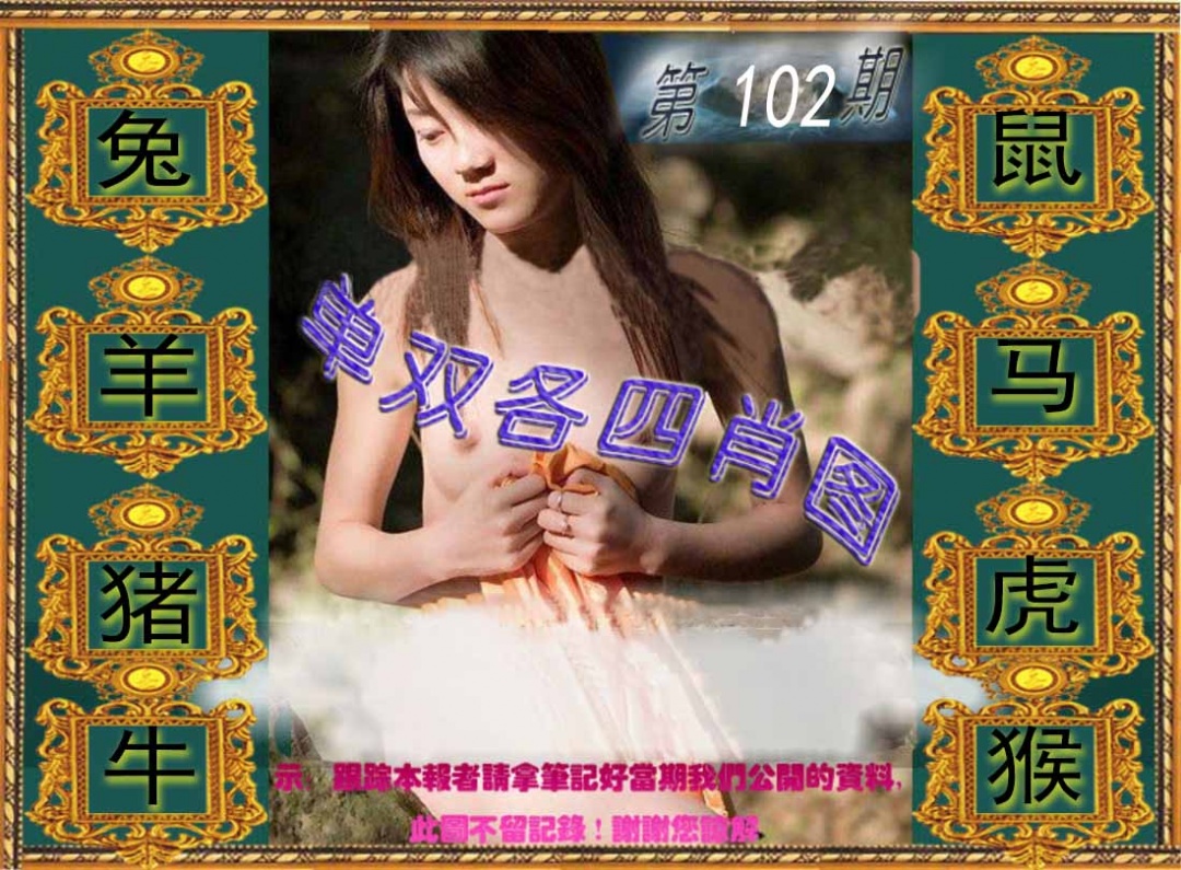 六合彩102期单双各四肖图