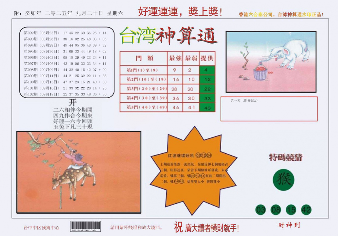 六合彩103期4-台湾神算