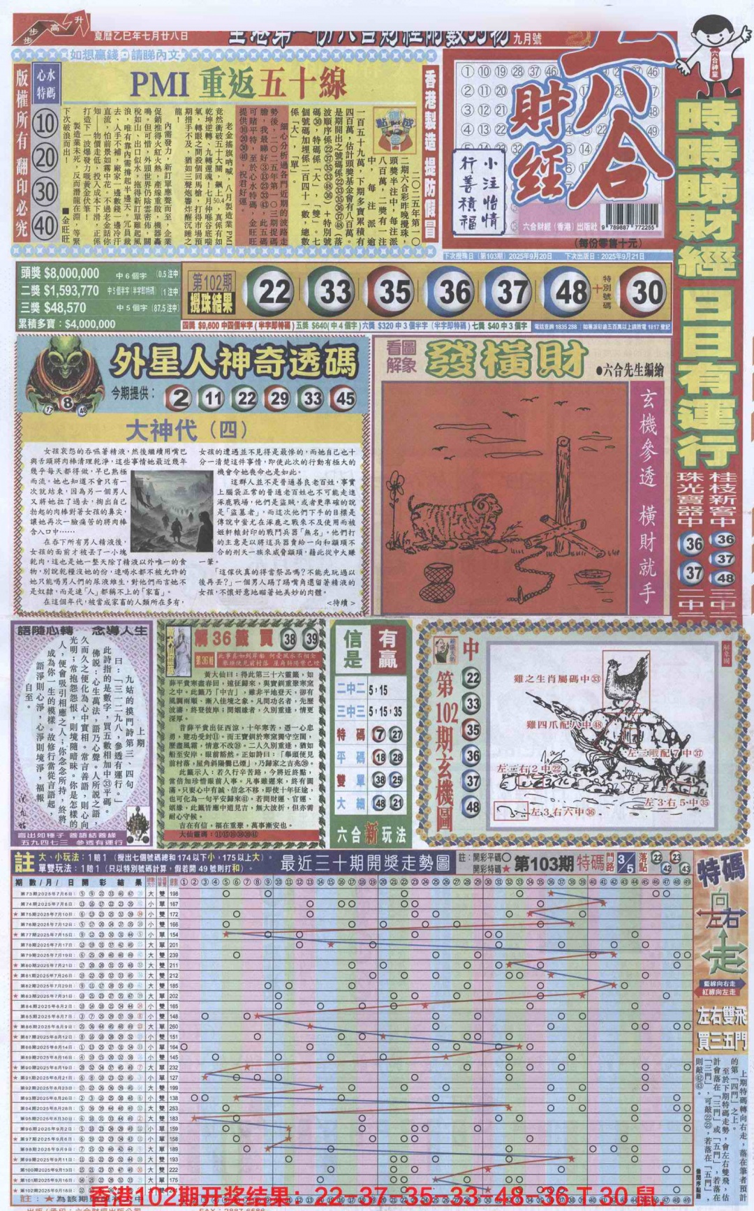 六合彩103期六合财经A加大版
