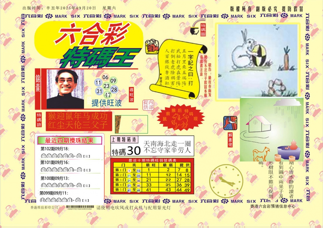 六合彩103期特码王