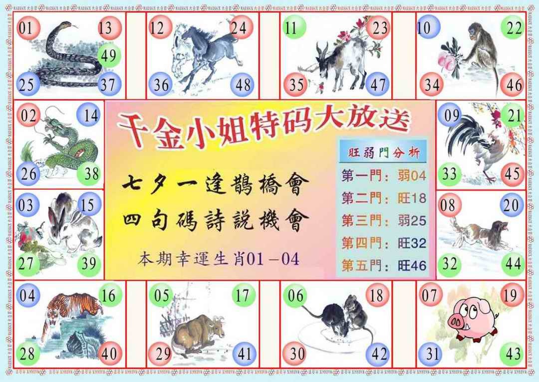六合彩103期(新版)千金小姐B