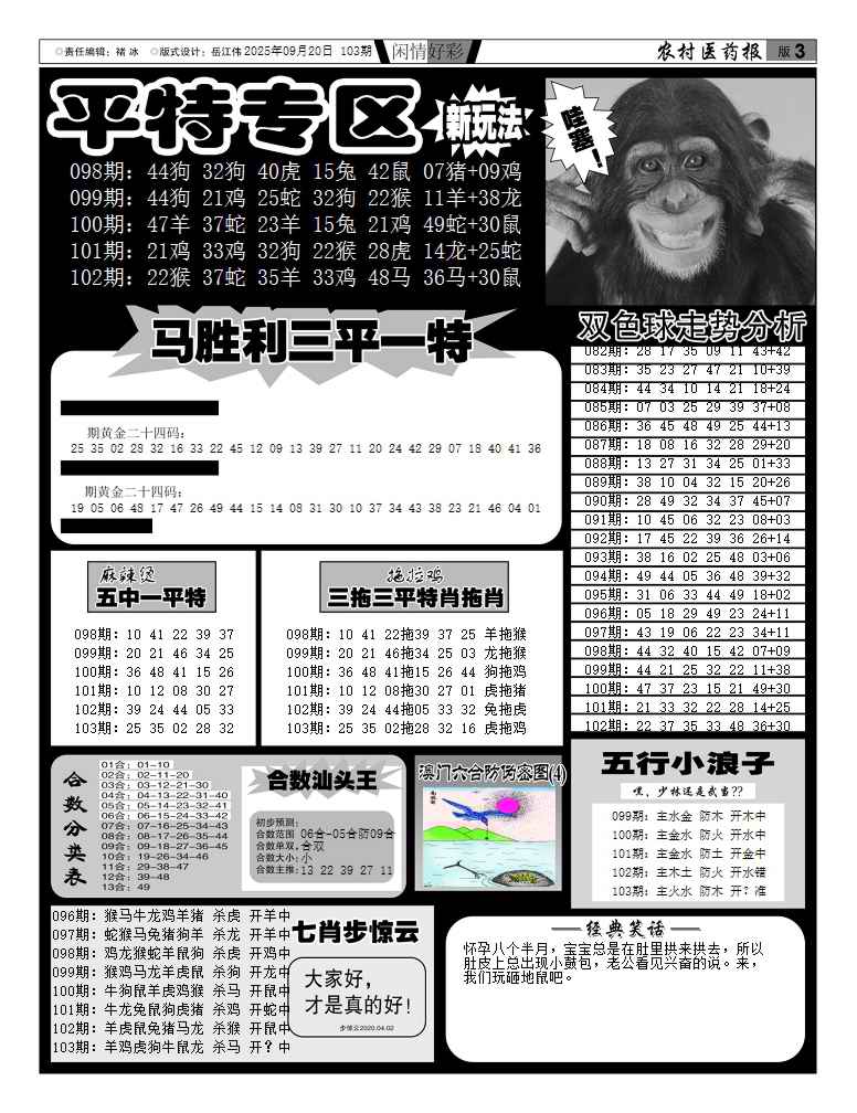 六合彩103期新粤彩(闲情好彩F)