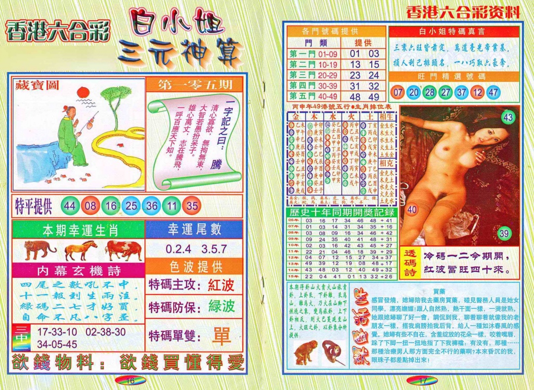 六合彩105期三元神算