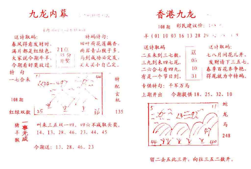 六合彩108期九龙内幕