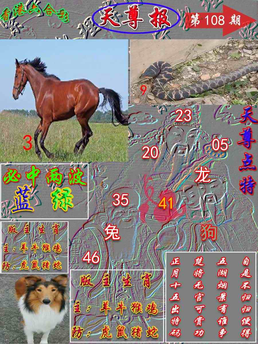 六合彩108期天尊报
