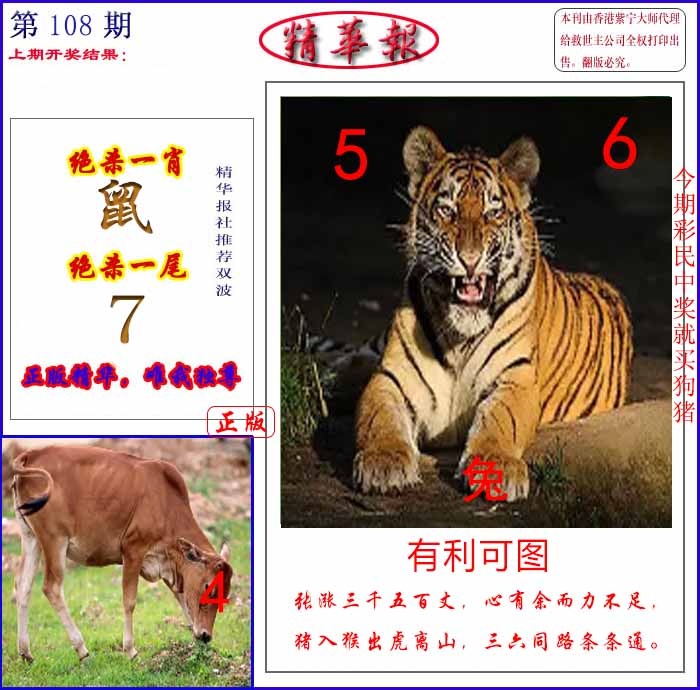 六合彩108期新精华报报