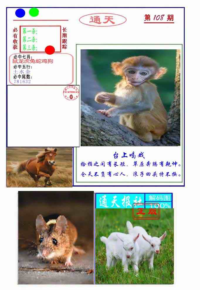 六合彩108期通天杀波图2
