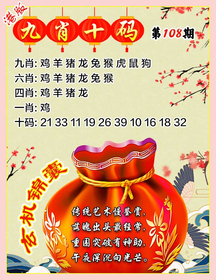 六合彩108期九肖十码