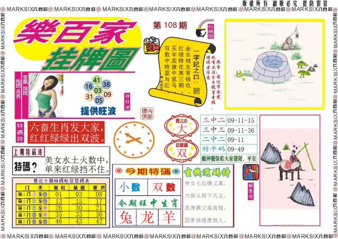 六合彩108期乐百家挂牌图记录