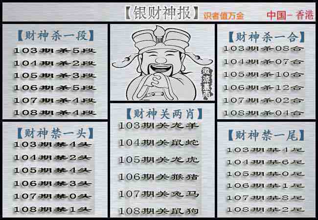 六合彩108期银财神