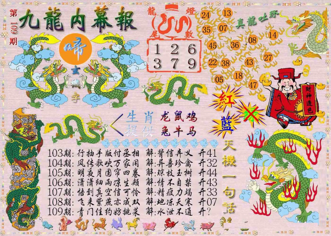 六合彩109期九龙内幕报