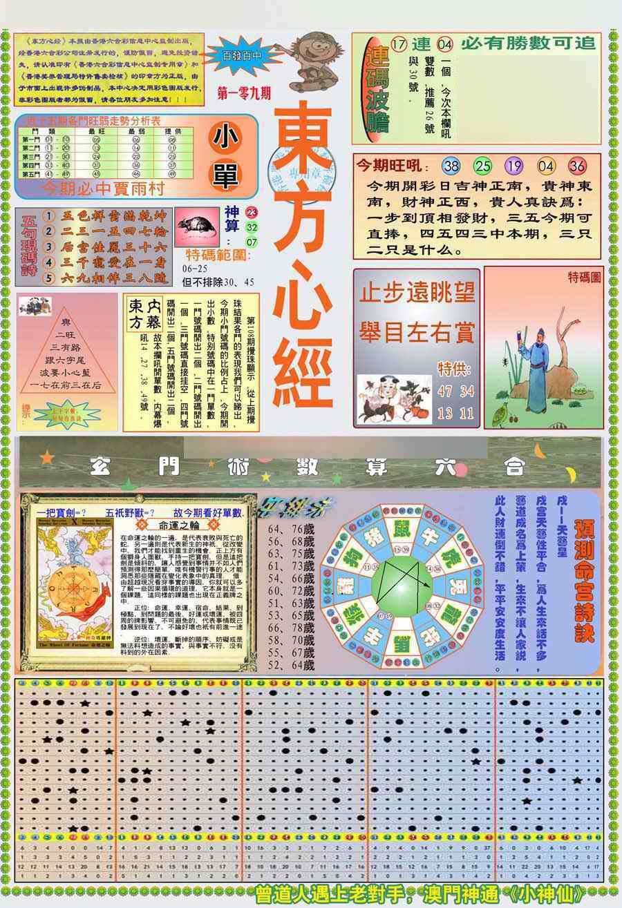 六合彩109期(新版)东方心经A