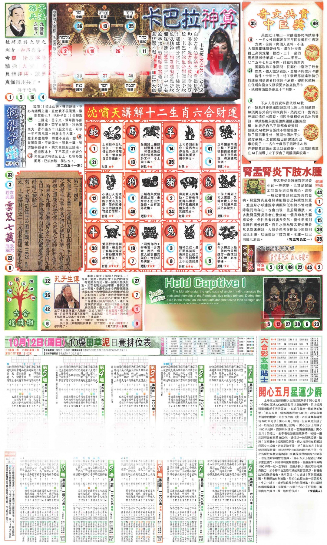 六合彩109期新报玄机(港版)D
